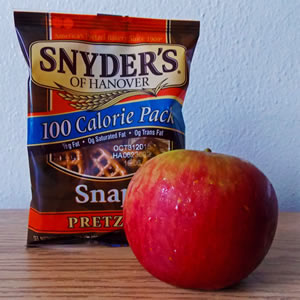 pretzels & apple