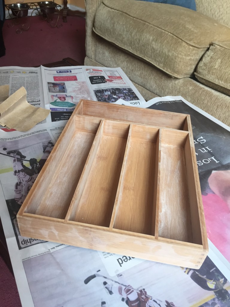 bamboo, cutlery tray, sand