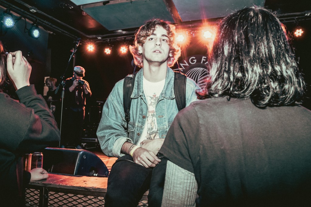 Tytel in front of fans at The Knitting Factory in Brooklyn, NY. Photo provided by Brendan Tytel.